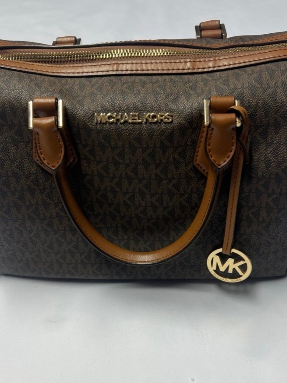 Michael Kors Signature Satchel in Brown
